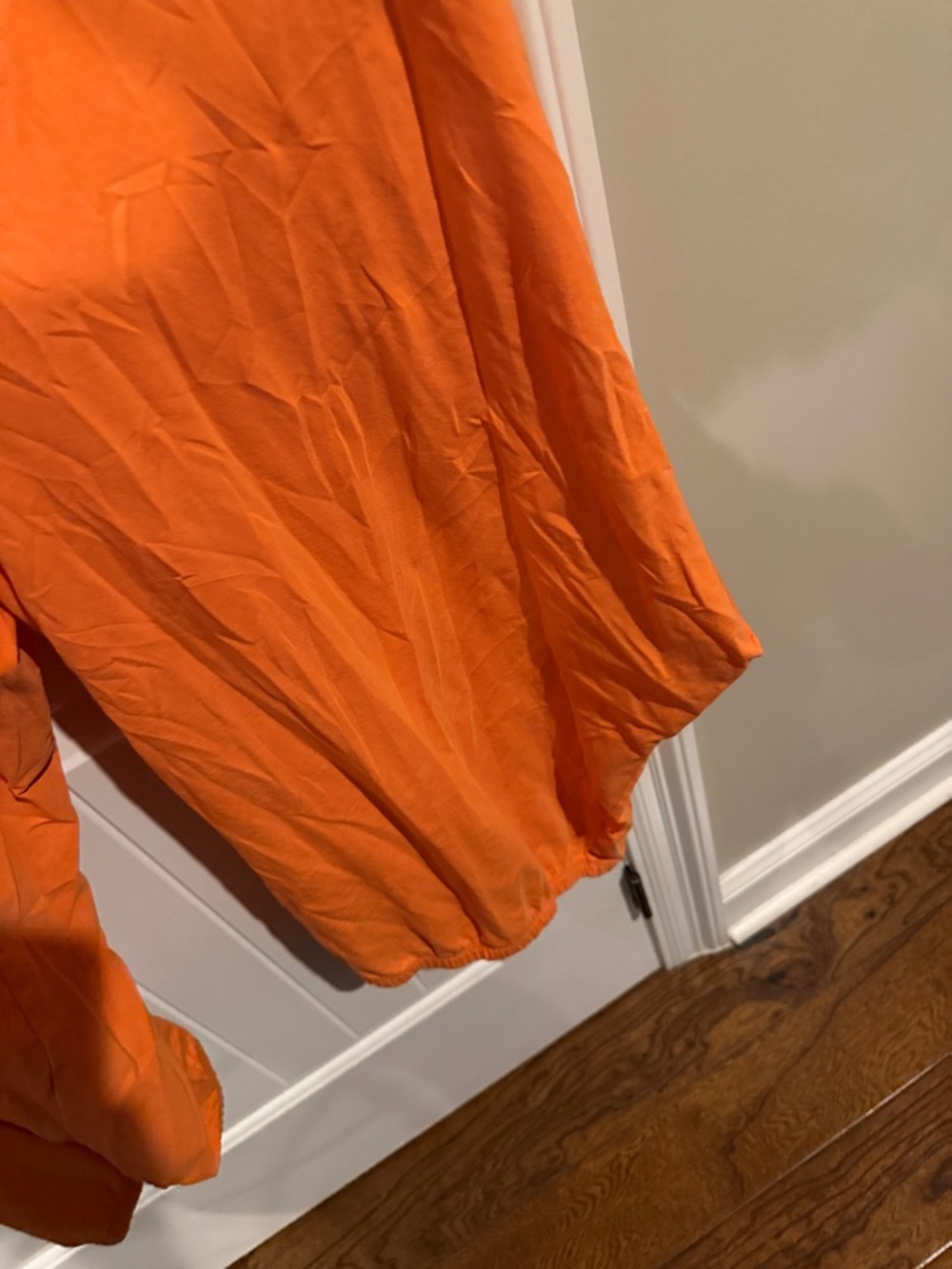 Orange Strapless Jumpsuit - Women - Picture 4 of 12